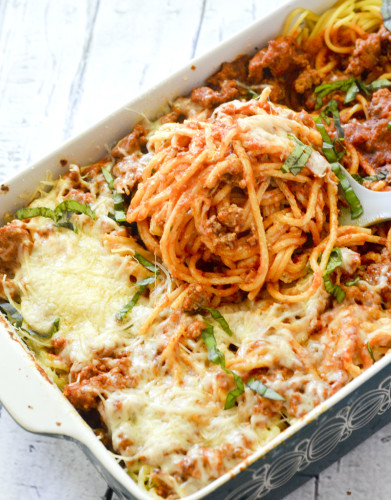 THE BEST BAKED CREAM CHEESE SPAGHETTI CASSEROLE – 77GREATFOOD