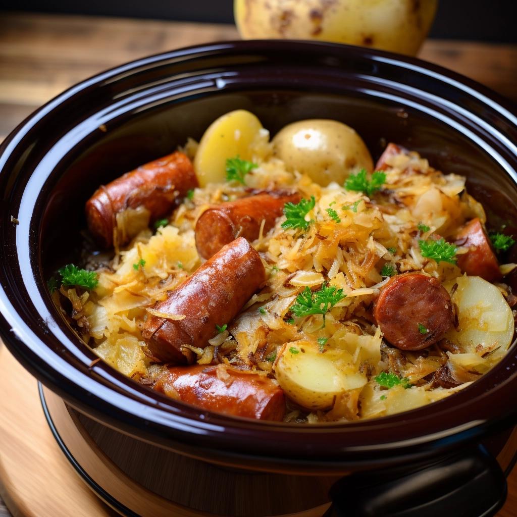 Polish Sausage, Sauerkraut and Potatoes CROCK POT – 77GREATFOOD