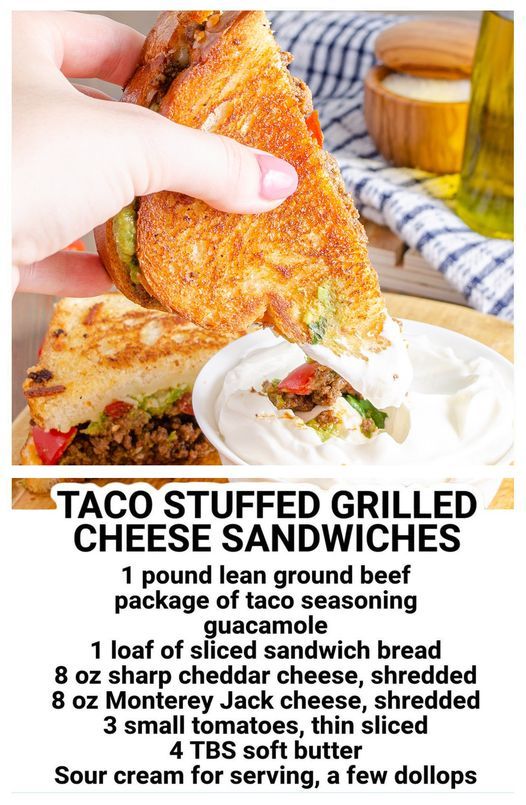 Taco Stuffed Grilled Cheese Sandwiches