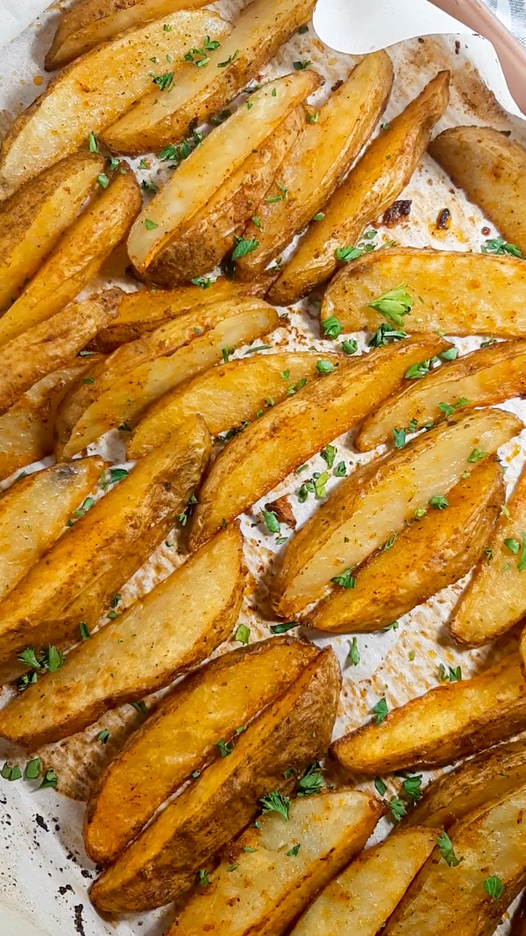 Oven Baked Potato Wedges – 77GREATFOOD