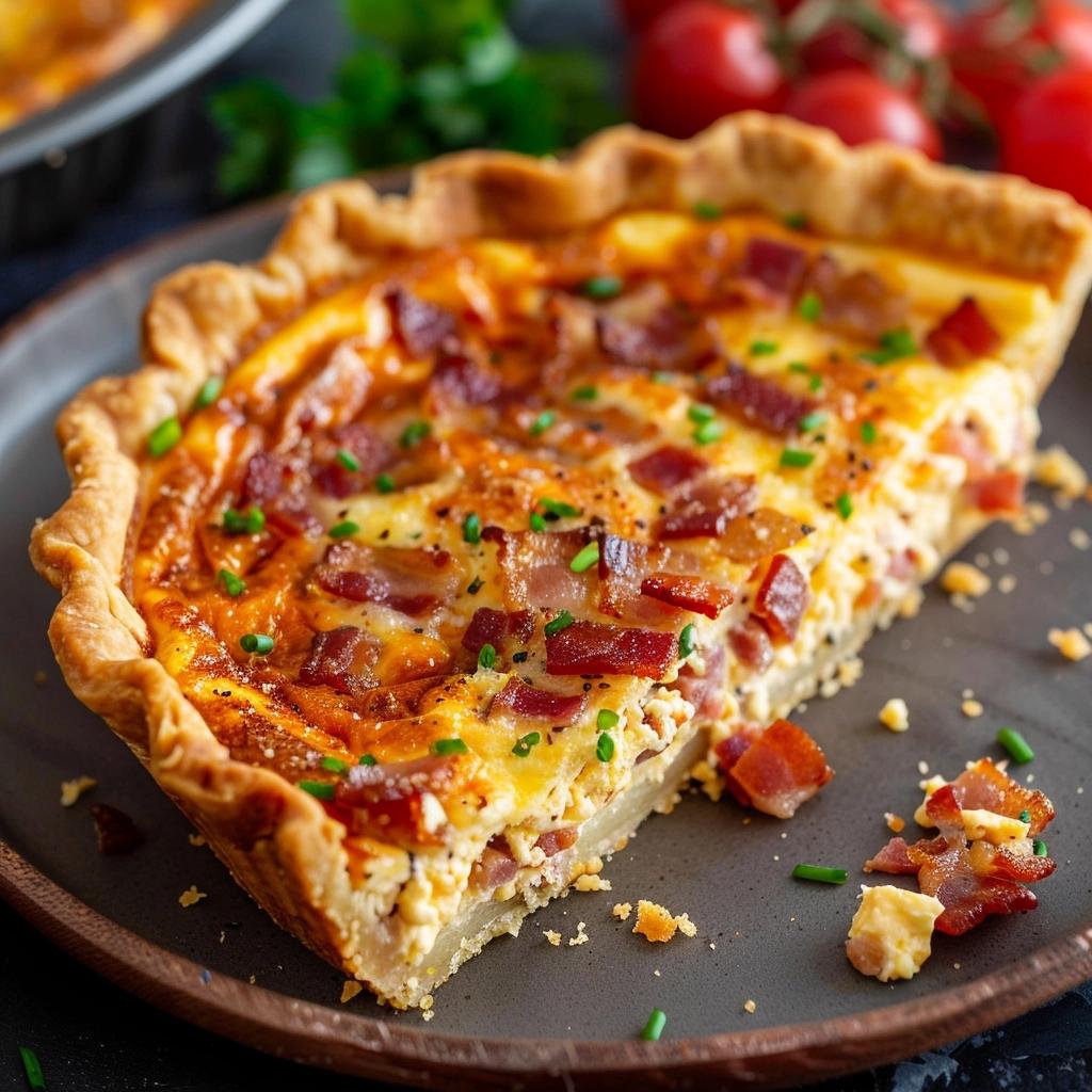 Homestyle Bacon and Cheese Quiche – 77GREATFOOD