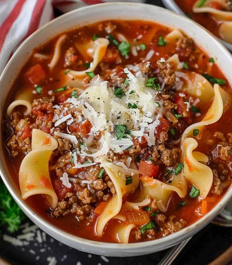 Slow Cooker Lasagna Soup – 77GREATFOOD